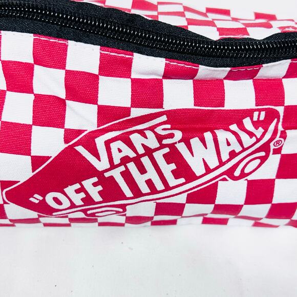 Vans Classic Checkered Fanny Pack Red White Big Logo Belt Bag Crossbody New - Picture 5 of 7